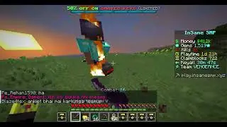Minecraft  1vs1 with mvp rank player server ip-play.insanesmp.xyz