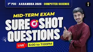 Computer Science Most Expected Sure Shot Questions | Midterm 2025 | 1st PUC Science | Board Syllabus