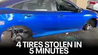 Suspects steal 4 tires in under 5 minutes in rash of Philly car-related thefts