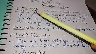 Physics SEM 2 chapter -- collisions [elastic and inelastic collision] in easy method..✍️✍️