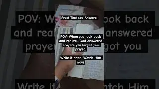 Proof That God is Listening and Answers  #faith #prayer #journal #christianfaith #answeredprayers
