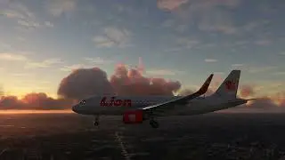 Lion Air A320 &ndash; Sunset Landing in Bangkok