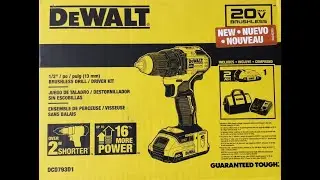 DeWalt 20V Brushless Drill Unboxing
