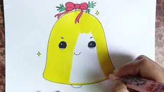 Christmas Bell Drawing for Beginners | Easy Step-by-Step Tutorial