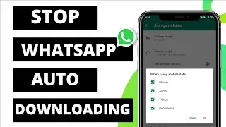 How to stop automatic media downloading on whatsapp | TechToDo