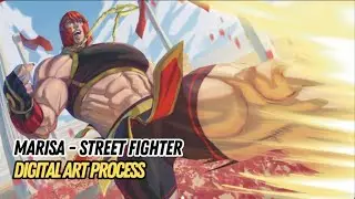 Marisa Digital Art Process | Street Fighter 6 | Procreate Timelapse