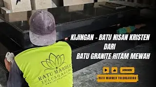 Pengrajin Kijingan Makam Kristen Dari Batu Granite Hitam Mewah & Berkualitas