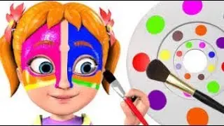 Face Painting Learn Colors Body Paint Finger Family Nursery Rhymes Songs for Kids Baby Toddlersmp4