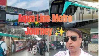 Noida Sector 51 to Greater Noida Journey | Aqua Line Metro Travel Vlog 🚇✨ #shadabdbg 
