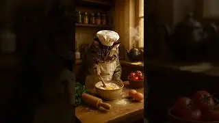 VLOG 📸 ✨ Pawsitively purrfect baking whiskers #KitchenCat #BakingBuddy #TabbyChef