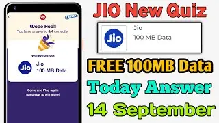 Jio Dessert Corner Quiz Answers 14 September Today Win Daily FREE Data 100mb Oreo Tang Cadbury Game