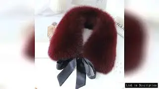 Real Fox Fur Collar For Ladies Fashion Neck Warmer Fur Scarves Jacket Coat Decor Collar Winter Fur S