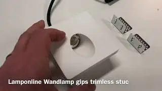 Lamponline Wandlamp gips trimless stuc