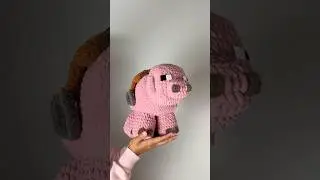 Crochet Minecraft pig! #crochetplushie #amigurumi
