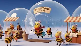Bees in the Bubble Bazaar 🐝✨ | Kids Fantasy Song | Learn Nature Sounds with Gentle Market Fun