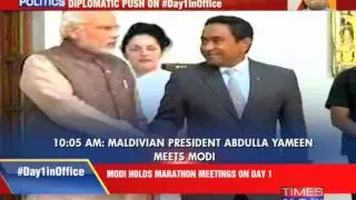 Narendra Modi meets SAARC leaders