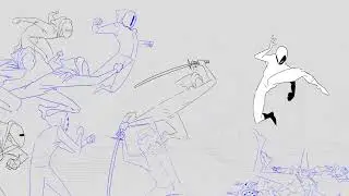 2D animation_Spider Fight