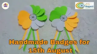 Independence day Craft | Tricolour Badge | Handmade Badges Ideas | 15th August