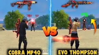 NEW EVO - CINDERED COLOSSUS THOMPSON ||VS||COBRA MP40 DAMAGE ABILITY TEST | BEST EVO GUN - FREE FIRE