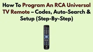 Как запрограммировать универсальный пульт дистанционного управления RCA для телевизора &mdash; коды, ав...