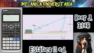 Clases de Estática 3.148 Cuerpos Rígidos. Ejercicios Resueltos. Beer Johnston. 11 edición.