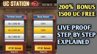 Free UC in UC Station || 200 Discount  Trick UC Station || Event Explained UC Station In Pubg & Bgmi