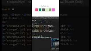 Simple color palette html css JavaScript