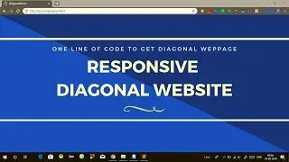 Responsive Diagonal Website Design Tutorial | Diagonal Background CSS | Angled Website Design