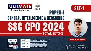SSC CPO Reasoning 2024 Set 1 (Shift-I): 27th June, 2024