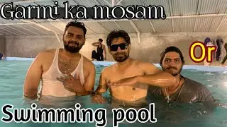 Enjoying swimming  Garmi ka tor|| #swimmingpool #lakeviewpool
