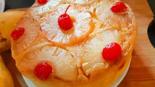NO BAKE Pineapple Condensed Milk Cake | Steamed Pineapple Upside Down Cake | Lockdown Cake