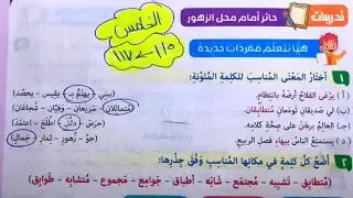 حل صفحة 115 و 116 و 117 كتاب المدرسه &rlm;حائر أمام محل الزهور للصف الخامس الترم الأول منهج الجديد2026