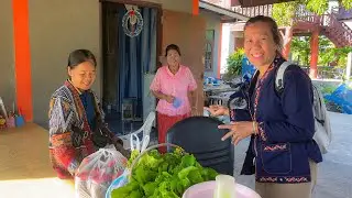 Nice atmosphere while delivering fermented fish paste to Nong Nam's neighborhood.