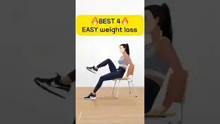BEST4 easy chair workout weight loss #chairworkout #easyworkout #weightlossworkout