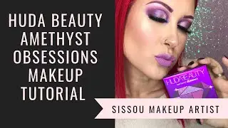 HUDA BEAUTY AMETHYST OBSESSIONS PALETTE Makeup Tutorial