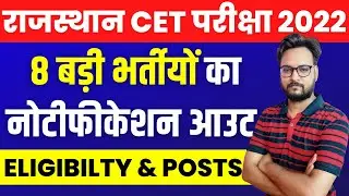 Rajasthan CET 2022 | Rajasthan CET New Vacancy 2022 | RSMSSB CET Graduation Level Vacancy 2022