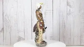 Sky Mountain Indian Tribal Eagle Warrior Chief Holding Axe With Bird Statue