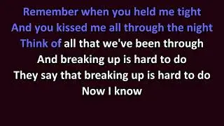 Neil Sedaka - Breaking Up Is Hard To Do  (Slow Version) KARAOKE