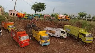 Jooss Mobil Truk Oleng Angkut Tanah Merah Isuzu Giga Canter Fuso Muat Berat Terguling di Tanjakan