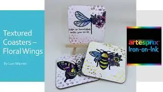 Sublimation Textured Coasters - Floral Wings