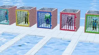 Superheroes Water Escape Challenge | Spiderman vs Hulk vs Black PanthervsCaptain America 3DAnimation