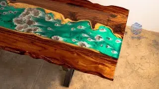 A Waterfall Flows Across This Table &mdash; Resin Art in Motion