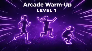4-Minute Neon Arcade Warm-Up Game 🔥 RUN &bull; JUMP &bull; DUCK | No Equipment
