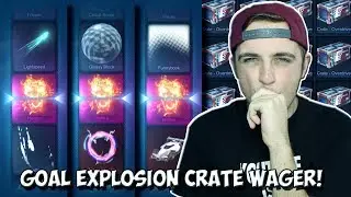BLACK MARKET GOAL EXPLOSION CRATE WAGER! | Rocket League OVERDRIVE CRATE OPENING BATTLE + TRADE UPS!