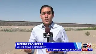 Video shows people climbing border wall
