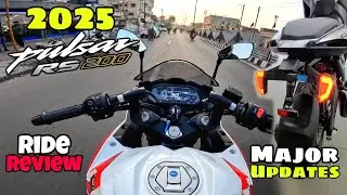 2025 Pulsar RS200 Ride Review | Pulsar RS200 New Model 2025 white colour ride review