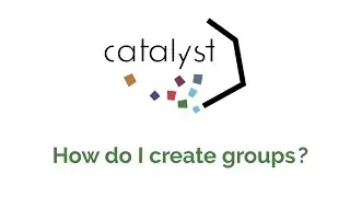 Catalyst Tutorial: Creating Groups