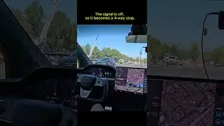 Can Tesla FSD Handle This? 4-Way Stop Test! / Tesla FSD 13.2.8 #shorts #teslafsd #fsd #selfdriving