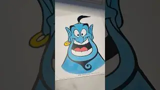 Colour genie with me #disney#aladdin#genie#colouring#colour#relaxing#satisfying#colouringtutorial