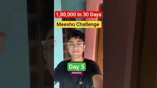 Day 5 -  ₹1 Lakh Meesho Challenge 30 Orders aagaye! #shorts #meeso #challenge #trending #minivlog